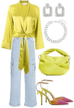 Yellow Trousers, Sunday Style, Denim Outfits, Jeans Outfits, Easter Outfit, Spring Street Style, Outfit Maker, Easter Sunday