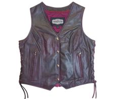 This ladies' vest features a soft purple color Fitted Casual Purple Vest, Casual Fitted Purple Vest, Ladies Vest, Western Buckles, Western Belt Buckles, Leather Shirt, Soft Purple, Lady Biker, Leather Vest