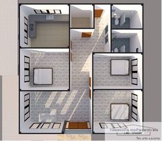 this is an aerial view of a small house