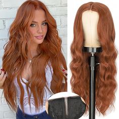 Category:Synthetic Wig; Gender:Women's; Wig Type:Natural Wigs; Occasion:Birthday,Vacation,Party / Evening,Daily Wear; Age Group:Adults; Color Shade:Brown,Blonde,Black; Hair Material:Synthetic Hair; Cap Construction:Machine Made; Texture:Wavy; Length:Long; Features:Fluffy,Comfortable,Party,Soft; Heat Resistant:Yes; Listing Date:11/30/2023; Cap Circumference:; Front to Back:; Nape of Neck:; Side to Side Across Forehead:; Side to Side Over Top:; Temple to Temple Across Back:; Hairstyle:Middle Part; Blond Ombre, Green Wig, Wavy Wig, Ombre Wigs, Copper Hair, Short Bob Wigs, Tape In Hair Extensions, Middle Part, Long Wigs