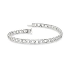 Alternating Diamond Hexagon Link Bracelet_Product Angle_PCP Main Image Anniversary Diamond Bracelet With Solid Link Construction, Formal Link Bracelet With Diamond Cut, Formal Diamond Cut Link Bracelets, Formal Diamond-cut Link Bracelet, Formal Octagon Diamond Bracelet, White Gold Diamond Link Bracelet, Diamond Link Bracelet With Jubilee Design, Formal Cubic Zirconia Chain Link Bracelets, Diamond Bracelets With Rectangular Links For Anniversary