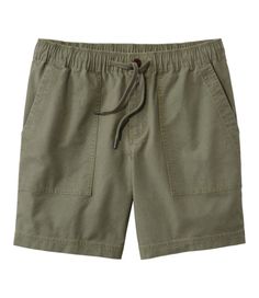 Laid-back shorts in lightweight yet rugged canvas, washed down for broken-in comfort and softness. Designed with stretch fabric and an easygoing elastic waist for a relaxed look and feel. Standard Fit: Sits lower on waist. Straight through hip and thigh. Inseam: 8". Built-in stretch lets you move easily. 96% cotton, 4% spandex. Canvas fabric resists abrasion for added durability. Machine wash and dry. Zip fly. Front pockets with rugged utility styling. Elasticized waist with button closure. Impo Comfortable Cotton Outdoor Shorts, Comfortable Cotton Shorts For Outdoor, Relaxed Fit Cotton Shorts For Outdoor Activities, Casual Bermuda Shorts For Outdoor Activities, Relaxed Fit Cotton Bermuda Shorts For Outdoor, Outdoor Cotton Shorts With Elastic Waistband, Casual Cotton Shorts For Outdoor Activities, Casual Cotton Bermuda Shorts For Outdoor, Casual Relaxed Fit Bermuda Shorts For Outdoor