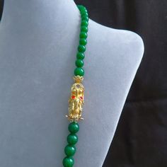 Green Jade 32" Beaded Necklace Gold Vermeil 925 Sterling Dragon Clasp Red Eyes | eBay 8mm Bead Pendant Jewelry As Gift, Elegant 8mm Round Beads For Jewelry Making, Elegant Round Jewelry With 108 Beads, Elegant Necklace With 108 Beads Pendant, Traditional Hand-strung Jewelry For Formal Occasions, Luxury Polished Beads Jewelry As Gift, Luxury Polished Beads Jewelry Gift, Luxury Polished Beads Jewelry For Gifts, Formal Jade Jewelry With Round Beads