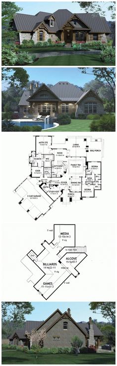 two story house plans with large windows and lots of space for the living room to sit in