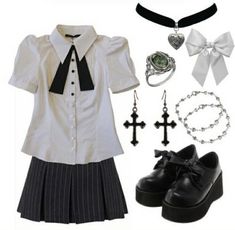 Grunge Harajuku Fashion, Nana Outfits, Preppy Goth, Blair Waldorf, Grunge Goth, Fashion Mistakes