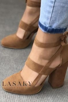 Lasaky - Lace-up Detailed Womens High Heel Sandals Heels For Party, High Heels Pink, Thick Heels Pumps, Wedding Shoes Women, Gladiator High Heels, Bow High Heels, Summer High Heels, Gladiator Shoes, Basic Heels