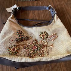 Smoke-Free Home. Brand New Worthington Shoulder Bag Purse. Zip Closure. Two Zippered Storage Area One Outside One Inside. Belt Accents Strap, Leather Brown Fringe. Casual Beaded Bag For Everyday, Everyday Beaded Shoulder Bag, Everyday Use Beige Beaded Bag, Beige Beaded Bag For Daily Use, Beige Beaded Bag For Everyday Use, Beaded Beige Bags For Everyday Use, Beaded Tote Shoulder Bag, Beige Beaded Shoulder Bag For Daily Use, Everyday Beaded Tote Shoulder Bag