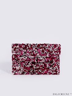 BagForLove - Stylish Glitter Embellished Evening Party Flap Clutch Pink Sequin Fabric For Evening, Pink Sequin Evening Bag, Pink Sequined Party Bags, Embellished Pink Sequin Fabric For Evening, Pink Embellished Sequin Fabric For Evening, Evening Pink Embellished Sequin Fabric, Summer Party Embellished Bags, Red Sequined Party Bags, Embellished Party Bags For Summer