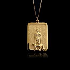 Elevate your faith with our 14k Gold Saint Lazarus Pendant. This solid gold necklace showcases exquisite craftsmanship, symbolizing the protector of the sick in Catholic tradition. The 14 karat gold Saint Lazarus pendant is more than just jewelry; it's a fine representation of faith and spirituality, also available in 18k yellow gold. PENDANT INFORMATIONThis pendant is made of real, solid gold.• Made in USA• Material: 14k or 18k solid gold• Finish: polished• Height: 1.2" (31 mm) x Width: 0.75" ( St Lazarus, Saint Lazarus, Phoenix Pendant, Gold Dragon, Gold Tree, The Protector, Solid Gold Necklace, Solid Gold Chains, Tree Of Life Pendant