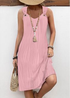 Color:Pink;Size:S;Size:M;Size:L;Size:XL;Size:XXL;Package Contents:1 X Dress;Occasion:Other;Style:Casual; Casual Pink Sleeveless Dress With Spaghetti Straps, Casual Pink Sleeveless Summer Dress, Casual Pink Sleeveless Dress For Summer, Pink Sleeveless Casual Dress For Vacation, Casual Pink Sleeveless Dress For Vacation, Pink Sleeveless Dress With Spaghetti Straps For Spring, Elegant Pink Sleeveless Dress For Vacation, Casual Pink Knee-length Sundress, Casual Pink Sleeveless Dress For Day Out