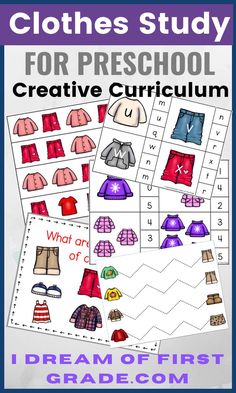 clothes study for preschool to help students learn how to use the clothes in their classroom