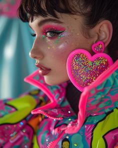 Jazz Video, Lux Fashion, Face Charts, Makeup Face Charts, Barbie Diy, Neon Party, Festival Makeup, Bright Spring, Make Me Up