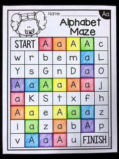 an alphabet maze game for kids