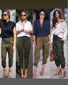 Army Green Cargo Joggers Outfit, Army Green Pant Outfits For Women, Olive Green Cargo Pants Outfit Work, Army Green Jogger Pants Outfit, Olive Green Cargo Pants Outfit Summer, How To Wear Cargo Pants Women Casual, Minimalist Boho Outfit, Army Green Pants Outfit Work, Cargo Pants Outfit For Work