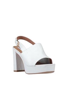 leather, printed leather, no appliqués, solid color, buckle fastening, round toeline, square heel, covered heel, leather lining, rubber sole, contains non-textile parts of animal origin , Color: White , Size: 6 Leather Platform Sandals With Square Toe, White Sandals With Buckle Closure And Square Toe, White Square Toe Sandals With Buckle Closure, White Square Toe Platform Sandals, White Mules With Buckle Closure For Formal Occasions, White Leather Heels With Buckle Closure, Synthetic Mules With Buckle Closure And Block Heel, Synthetic Closed Toe Block Heels With Buckle Closure, White Open Heel Mules With Buckle Closure