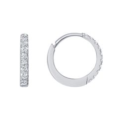 The perfect everyday piece!14k goldTotal diamond weight for both: 0.12ctStones: G-H color, SI clarityDimensions: 1/2" Silver Diamond Hoop Earrings With Single Diamond, White Gold Hoop Earrings With Diamond, Timeless Diamond Hoop Earrings With Single Diamond, White Gold Huggie Diamond Earrings With Single Diamond, Everyday White Gold Diamond Earrings With Single Diamond, White Gold Huggie Diamond Earrings, Diamond White Minimalist Huggie Earrings For Formal Occasions, Minimalist Diamond Huggie Earrings With Accents, Minimalist Brilliant Cut Diamond Huggie Earrings