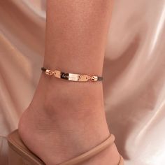 ❤️ Grab 3 fabulous items and enjoy a delightful 25% off when you use the code BUY3GET25 Embrace the bond with our Leather Personalized Anklets. Customizable and crafted with love, they make the perfect friendship or couple ankle bracelets! #YOU MAY LIKE THIS 16k gold Custom plated Name Bar Anklet https://www.etsy.com/listing/1513582781/16k-gold-custom-plated-name-bar-anklet Initial flower anklet https://www.etsy.com/listing/1503835978/initial-flower-anklet-cute-dainty-hand # HOW TO ORDER 1. Choo Trendy Valentine's Day Gift Anklets, Personalized Adjustable Elegant Anklet, Elegant Personalized Adjustable Anklet, Adjustable Rose Gold Anklet As Gift, Friendship Couple, Rose Gold Bar, Custom Plates, Anklet Bracelet, Gold Bar