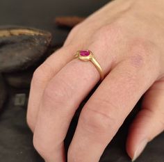 Heirloom Ruby Rings Handmade, Handmade Heirloom Ruby Rings, Hand Forged Recycled Gold Rings For Gift, Anniversary Hand Forged Ruby Rings, Heirloom Handmade Ruby Rings, Handmade Yellow Gold Ruby Promise Ring, Artisan Rings With Bezel Setting, Anniversary Ruby Rings Hand Forged, Hand Forged Round Ruby Rings