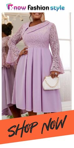 Formal Lace Flower Print Oblique Collar Flare Sleeve Party Evening Wedding Plus Size Pleated Midi Mother Of the Bride Dress Wedding Plus Size, Evening Wedding, Mother Of The Bride Dress, Lace Flower, Lace Flowers, Mother Of The Bride Dresses, Wholesale Fashion, Flared Sleeves, Bride Dress