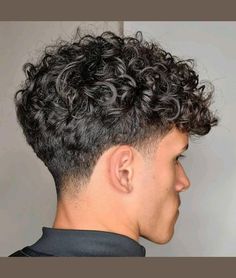 Low Fade Long Curly Hair Men, Low Taper For Curly Hair, Type 2c Curly Hair Hairstyles Men, Taper Haircut Men Curly, Perm Fade Haircut, Tapper Fade Men Curly Long Hair, Tapper Low Fade Men Haircuts, Curly Hair With Beard Style, Low Taper Fade Haircut Long Hair Curly