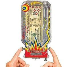 two hands holding up a plastic money box