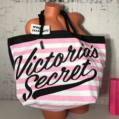 New With Tags Victoria’s Secret Weekender Bag Tote Striped Vs Logo 15" L X 7" W X 14.5" H Beach Bag Huge Price Firm Casual Pink Shoulder Bag For Weekend, Casual Pink Shoulder Bag For The Weekend, Pink Tote Shoulder Bag For Weekend, Victoria's Secret Pink Bag For Shopping, Victoria's Secret Pink Shopping Bag, Trendy Pink Shoulder Bag For Weekend, Pink Weekend Shoulder Bag, Victoria's Secret Pink Shoulder Bag For Shopping, Weekend Large Capacity Pink Bag