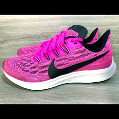 Brand New Nike Pegasus 36 Running Sneakers. No Box, Hot Pink In Color . Size 6.5 Y (Translates To A Women’s Size 8) Nike Sb Women, Pink Slip-on Running Shoes For Sports, Functional Pink Nike Running Shoes, Pink Nike Running Shoes For Marathon, Pink Low-top Trail Running Shoes For Marathon, Softball Shoes, Nike Pink Synthetic Running Shoes, Nike Air Vapormax 2019, Nike Shoes New