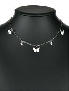 Butterfly Decor  Necklace Simplistic Jewelry, Pretty Jewelry Necklaces, Butterfly Decor, Mens Jewelry Necklace, Star Pendant Necklace, Jewelry Accessories Ideas, Girly Accessories, Butterfly Decorations, Funky Jewelry