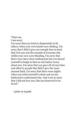 an open letter with the words i'm sorry, you're not there