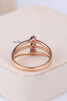 Ruby engagement ring Rose gold engagement ring Women Wedding Three stone Bridal Jewelry Statement Anniversary Valentines day gift for her PRODUCT SPECIFICATIONS Handmade item -Metal Type:Yellow Gold,White Gold,Rose Gold,(14K or 18K) Natural ruby -Ruby Carat:0.35ct(total) -Ruby Size:3mm*3 -Ring Front Size:11.13*3.67mm -Ring Front Height:3.98mm -1.16mm(thickness) 2.2mm(width) -Total Weight:3.62g Ring Size: We can make the ring in any ring size,If the ring size is not in the list,contact us,we'll c Gold Art Deco Engagement Ring, Rose Gold Art, Engagement Ring Women, Engagement Ring Rose Gold, Gold Gemstone Ring, Ruby Engagement Ring, Art Deco Engagement, Gold Art Deco, Ladies Diamond Rings