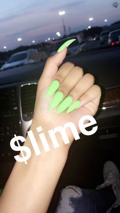 pinterest: @xpiink ♚ Slime Nails, Nail Logo, Nail Jewels, Green Nail, Diamond Nails, I Love Nails, Luxury Nails, Manicure Y Pedicure, Nails Toes