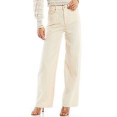 Gianni Bini Pants - Size 30- Nwt - Style Is Becca, Color Is Bone - High Rise Wide Leg Style - 61% Cotton/21% Linen/18% Hemp - Rise Is Approximately 14" - Inseam Is Approximately 31" Spring Off White Cotton Wide Leg Pants, Off White Cotton Wide Leg Pants For Spring, Cream Cotton Wide Leg Pants For Spring, White Straight Leg Pants For Fall, Cream Straight Leg Bottoms For Spring, Cream Wide-leg Workwear Jeans, Cream Wide-leg Jeans For Work, Off White Wide Leg Cotton Pants, Cream Full-length Pants For Fall