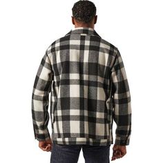 First patented in 1914 and still made in the USA, Filson's Mackinaw Cruiser Jacket has been keeping people warm for more than a century--which should be reason enough to like it. But we'll just add that we like also its timeless design and know that wool is one of the best natural insulators since it keeps us warm, even if it gets wet. Classic Winter Shacket For Outdoor, Classic Black Winter Shacket, Classic Black Shacket For Winter, Vintage Winter Shacket With Button Closure, Classic Collared Sport Coat For Outdoor, Mackinaw Cruiser, Filson Mackinaw, Wool Insulation, Wet Weather