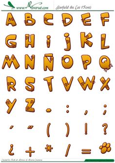 the alphabet is made up of different shapes and sizes, including letters that appear to be drawn