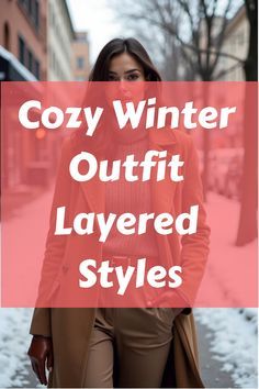 Winter Clothes Style For Women, Lady Winter Outfits, How To Layer Clothes For Winter, Layered Sweater Outfits, Layered Outfit Ideas, Layers Of Clothes, Layered Winter Outfits, Chic Winter Outfit, Winter Essentials Clothes