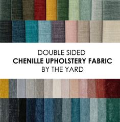 the yard double sided chenille upholstery fabric by the yard in various colors