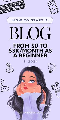 the cover of how to start a blog from $ 3 / month as a beginner