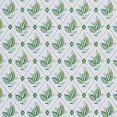 Purchase 5014231 Basile Trellis, Leaf & Aqua by Wallpaper Schumacher Wallpaper, Powder Room Makeover, Trellis Wallpaper, Aqua Wallpaper, Focal Wall, Lattice Design, New Traditional, Pierre Frey, Popular Wallpaper