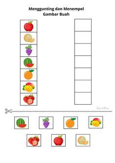 the printable worksheet for learning how to count fruits