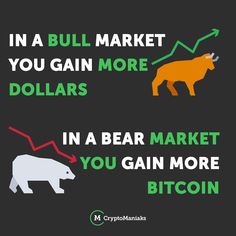 a bear and a bear market sign with the words in a bull market you gain more dollars