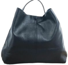 Elegant Black Bucket Bag With Smooth Grain, Modern Black Hobo Bag With Smooth Grain, Elegant Black Smooth Grain Hobo Bag, Classic Black Smooth Grain Hobo Bag, Black Leather Lining Hobo Tote Bag, Black Leather Lined Hobo Tote Bag, Black Leather-lined Tote Hobo Bag, Black Leather-lined Hobo Bag In Tote Shape, Black Rectangular Textured Leather Hobo Bag