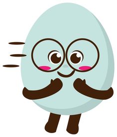 an egg with glasses and mustaches on it's face is looking at the camera