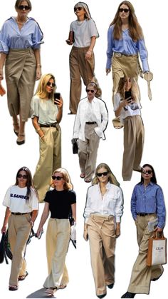 Tan Pants Street Style, Neutral Office Outfits Women, Beige Office Pants Outfit, Khaki Color Pants Outfit, Beige Khaki Pants Outfit, Gwyneth Paltrow Courtroom Style, Styling Khaki Pants Women, Beige Work Pants Outfit, Streetstyle Summer 2024