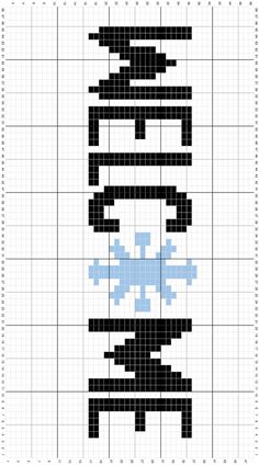 a cross stitch pattern with an image of a person in black and white on it