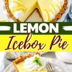 a lemon icebox pie on a plate