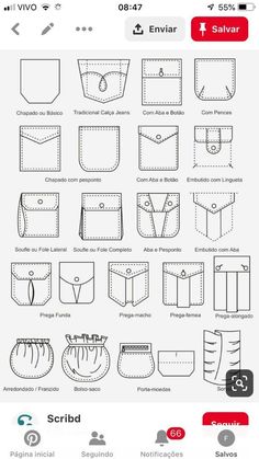 an iphone screen showing different types of purses and how to make them look like they are