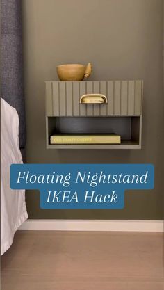 floating night stand ikea hack