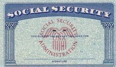 a social security identification card with the word social security on it's front and side