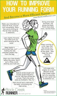 a woman running with the words how to improve your running form