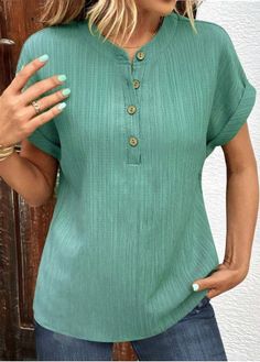 Color:Green;Size:S;Size:M;Size:L;Size:XL;Size:XXL;Package Contents:1 X T Shirt;Occasion:Other;Style:Casual; Eating Quotes, Crochet Top Outfit, Shirts Design, Casual Tops For Women, Cotton Top, Eminem, Fashion Tops, Short Tops